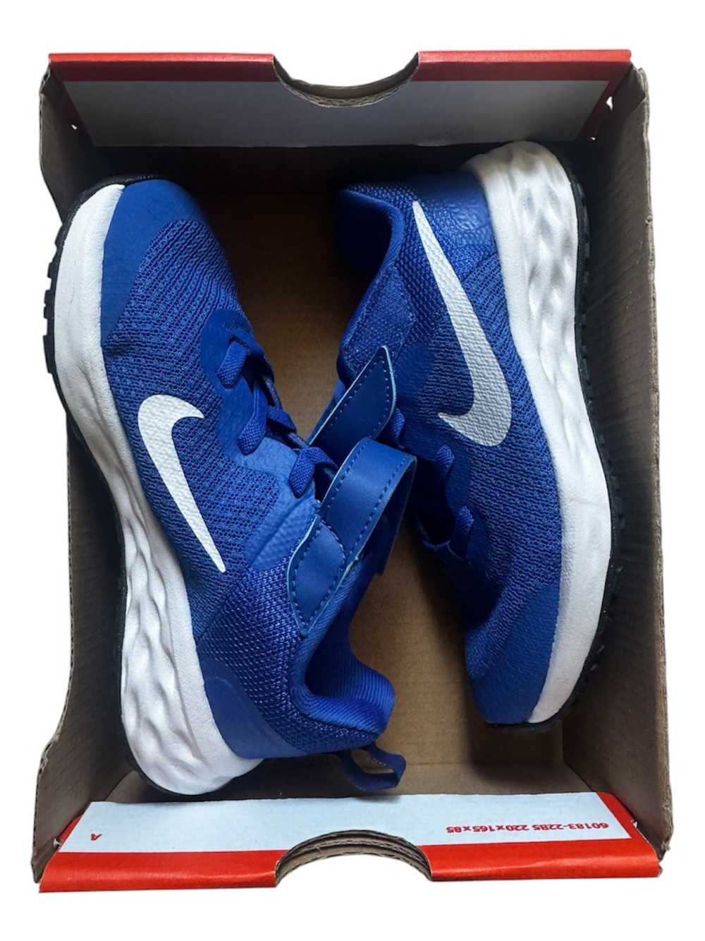 Nike Kids Royal Blue and White Velcro Athletic Sneakers